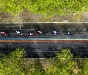 环拉萨自行车大赛曲水站比赛举行